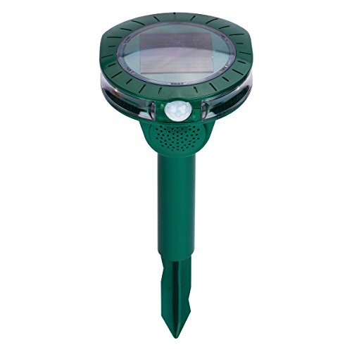 BestGreen AG005-B Weatherproof Sonic Animal Repeller with Flashing LED Lights, Green