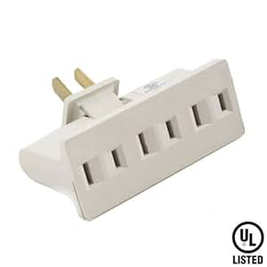 outlet adapter electrical power n swivel AC PartPass Tap Prong UL Grounded Power 3 Swivel Outlets Adapter Wall Surge 2 Triple In Mount