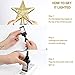 OurWarm Christmas Tree Topper Lighted Star Tree Topper Gold Christmas Tree Star with Adjustable Rotating Magic Rainbow Projector Lights, 3D Hollow Star Tree Topper for Christmas Tree Decorations