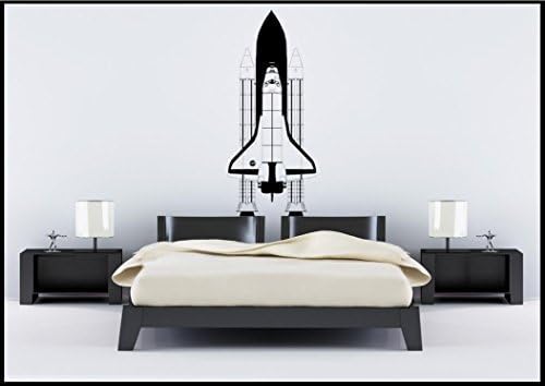 Space Shuttle NASA Wall Sticker Stencil Vinyl Art Decal Mural Rocket Tattoo WSD709