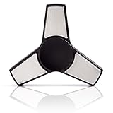 INZY Premium Fidget Spinner Toy - 100% Stainless Steel With 5+ Minutes Spin Time - High Speed R188 Black [Ceramic Bearings] - Best Anti-Anxiety Stress relief EDC Focus Toy For ADHD, Autism