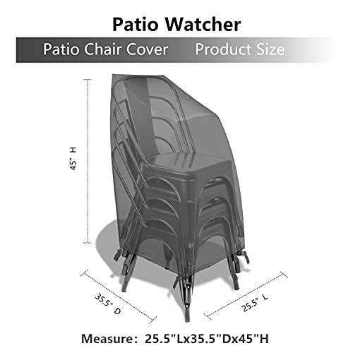 Patio Watcher Stackable Patio Chair Covers, Durable and Waterproof