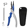 Booms-Fishing-X6-Aluminum-Fishing-Pliers-Resistant-Saltwater-for-Cutting-Braid-Line-and-Remove-Hooks-with-Coiled-Lanyard-and-Belt-Holder-Sheath