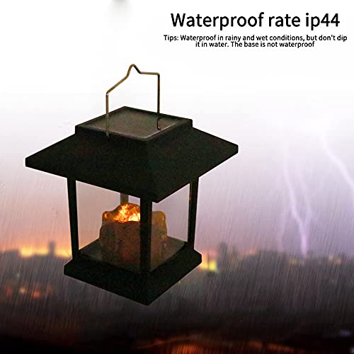 4 Packs Solar Lanterns Outdoor Hanging Lanterns- Garden Waterproof LED Candle Flickering Lights for Patio Courtyard Garden Decorative