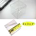 Aeiniwer 50 Pack 3 x 3 x 3 PET Transparent Clear Wedding Favor Boxes Gift Boxes for Wedding, Party, Birthday Presents, Candy, Cupcakes, Jewelry