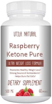 Raspberry Ketone Pure, 500 MG, Powerful Weight Loss Supplement, 60 Capsules