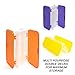 Emraw Double Deck Organizer Box - Bright Color School Pencils Box Stationery Box Pen Holder Box Organizer, School Supplies Pencil Box for Students Pencil Case Pencil Box (6-Pack)