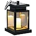 Hanging Solar Lights - Sunklly Waterproof LED Outdoor Candle Lantern Decorated in Garden Patio Deck (Yellow Light, Pack of 1)