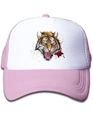 Ferocious Tiger Children's Comfortable Flat Hat Adjustable Baseball Caps