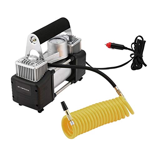 Dc 12V Portable Super Flow Car Tire Tyre Inflator Metal Vehicle Auto Electric Pump Air Compressor with Chargerheavy Duty Set