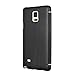MTRONX Phone Case for Samsung GalaxyNote 4, Note 4, Window View Magnetic Closure Twill PU Leather Ultra Folio Flip Slim Case Cover - Black(MG1-BK)