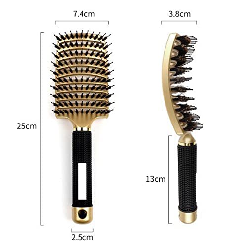 Curved Hair Brush and 3 Packs of 9.8 Inches Hair Brush,Kangsanli