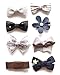 Belle Beau Baby Girls Hair Bows, Ribbon Lined Alligator Hair Clips, Barrettes, Toddlers Hair Accessories