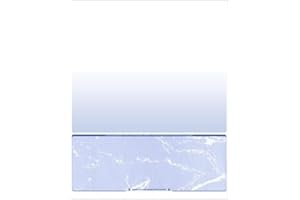 Compuchecks Check Paper Bottom Compatible with QuickBooks and More - 500 Computer Checks Designed for Secure Check Printing for Business or Personal - Blue Marble Blank Check on Bottom