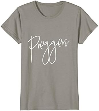 Womens Preggers Tshirt for Pregnant Moms Pregnancy Announcement Mom XL Slate
