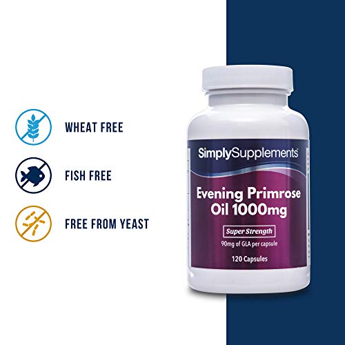 Super Strength Evening Primrose Oil 1000mg | 120 Capsules | May Support Heart Health and Circulation