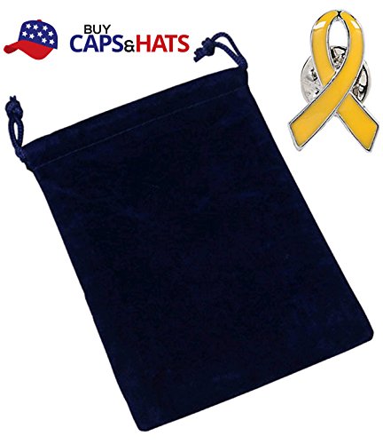 Yellow Ribbon Awareness Support the Troops Lapel Pin