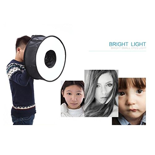 Photography Speedlight Softbox, Mikey Store Foldable Speedlight for Portrait or Product Photography, 45cm (Black)