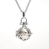 LanShang Cute Elephant Angel Caller Chime Ball Mexican Bola Harmony Musical Ball Pendant Pregnancy Necklace 30" (Gold Inner Ball)