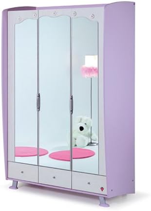 Girls Lilac Bedroom Furniture Lilla 3 Door Wardrobe Amazon Co Uk Kitchen Home