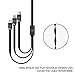 Lightning Cable, Hizek 3 in 1 Multiple Charging Cable 3.3ft 8 Pin Lightning+ Micro USB+ Type C USB for iPhone 7/6/5, Galaxy S3/S4/S5/S6/S7 Edge/S8,Nexus 6P/5X, etc.