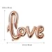 TOYMYTOY LOVE Designed Foil Balloon Mylar Balloons for Wedding Party Decoration (Rose Gold)