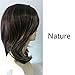 YX Medium Length Dark Brown Wig with Bangs Natural Looking Human Hair Wigs for White Women