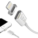 SUKAR Magnetic Charger Cable Adapter for Iphone 6s, Iphone 6s Plus, Iphone 6, Iphone 6 Plus, Iphone 5, Iphone 5c, Iphone 5s, Ipad Pro, Ipad mini, Ipad Air 3.3ft 1M 3.3 Feet (Silver)