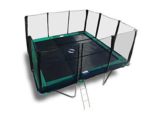 Happy Trampoline - Galactic Xtreme Gymnastic Rectangle Trampoline with Net Enclosure - High Performance & Safety Features Commercial Grade I Life-time warranty, 550 lbs Jumping Capacity, 14 X 16 Ft