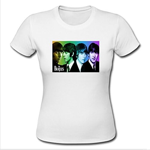 Nesth The Beatles Womens Ladies Tee Shirt Personalized Customized Size M White