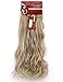 Lelinta 7Pcs Full Head 16 Clips in on Double Weft Hair Extensions, Ash Blonde Mix Bleach Blonde Curly, 24inch 160g