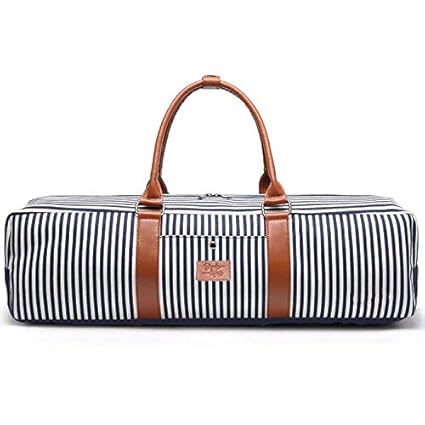 Cute Trendy Modern Striped Gym Yoga Mat Tote Bag For Women Workout Tote That Carries Mat Fitness Tote Bag For Women Gym Tote Bag Navy Striped