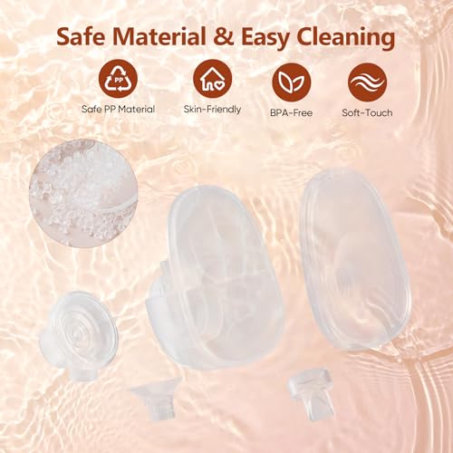 Electric Breast Pump, Hands Free Breast Pump with 4 Modes & 12 Levels, BPA Free, Quiet, Portable and Lightweight, 17/19/21/24mm Spout, Smart LED Display