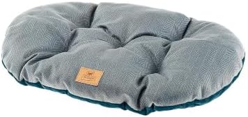 Almofada Stuart 45/2 para cães e gatos, dupla face, tweed e veludo macio, lavável, azul, XS