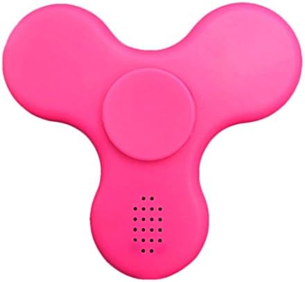 Figit Spinner LED,Two Years,Wireless Bluetooth Speakers Fidget Spinner Triangle EDC Focus Finger Toy Gift For Adults&amp;Kids (Hot Pink)