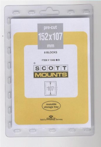 Scott or Prinz 152X107 BLACK Stamp Mounts SCOTT # 1048B