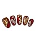 NiceDeco Nail Stickers Nail Tattoo Nail Decal Water Transfer Decals Shiney /Metallic Gold/Golden Script Swirl Dragonfly/Butterfly Design