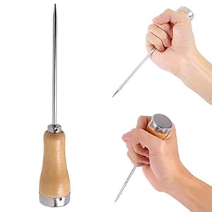 Rvs Ice Pick Punch Crusher Icing Breaker Houten Handvat Keuken Tool