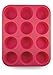 Grazia G-3002 PREMIUM Silicone 12-Cup Muffin Pan, Red