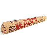 6 Raw ORGANIC Cones Pre-Rolled Rolling Papers, Raw ORGANIC Natural Unrefined Cones Rolling Paper 1.25 Size, 1 Pack of 6 Cones + Beamer Smoke Limited Edition Sticker