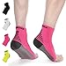 Rymora Plantar Fasciitis Socks for Circulation - Pink, Medium - Ankle Compression Sleeve for Men & Women - Neuropathy, Arch Support, Foot Pain Nano Socks