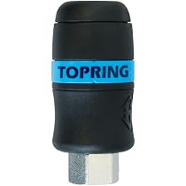 TOPRING 20.448C UNISAFE Quick-Connect Coupler, 1/4 5-in-1 Plug Profiles