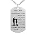 Burning Love Inspirational Pendant Necklace Stainless Steel Dog tag Always Remember You are Braver to My Son/Daughter BLMDP1