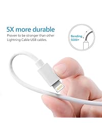 Cargador de iPhone, 24 W 2 puertos USB enchufe cubo cargador de pared adaptador de viaje con 2 unidades 3 pies iPhone cable de carga compatible con iPhone Xs Max XR X 8 8Plus 7 7Plus SE 6sPlus 6s 6 5s, iPad iPod