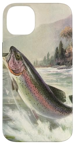 Fisherman Fly Fishing for Rainbow Trout Fish in a River Case for iPhone 14 Plus