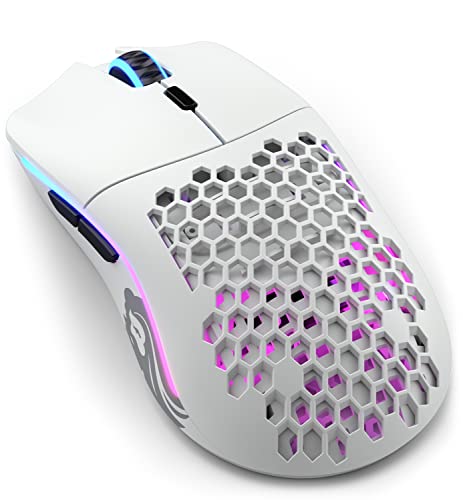 GLORIOUS Gaming Model O Wireless Gaming Mouse – Superleichte 69 g, Wabendesign, RGB-Beleuchtung, beidhändig, verzögerungsfreier 2,4-GHz-Funk, bis zu 7
