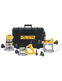DEWALT DW618B3 base ajustable y base fija de 12 Amp y 2-1 4 caballos de fuerza