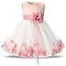 NNJXD Girl Tutu Flower Petals Bow Bridal Dress for Toddler Girl