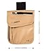 Boundless Neck Pouch Passport Travel Wallet With RFID Security Blocking (Khaki)