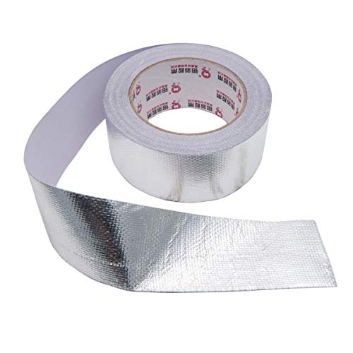 Westspark Fiber-Glass Aluminum Foil Tape, 2 inch 82ft Professional Grade Composites Adhesive Silver Duct Tape Roll for Pipe Sealing, HVAC, Metal Repair, Patching Hot Cold Air Ducts, Heat Insulation